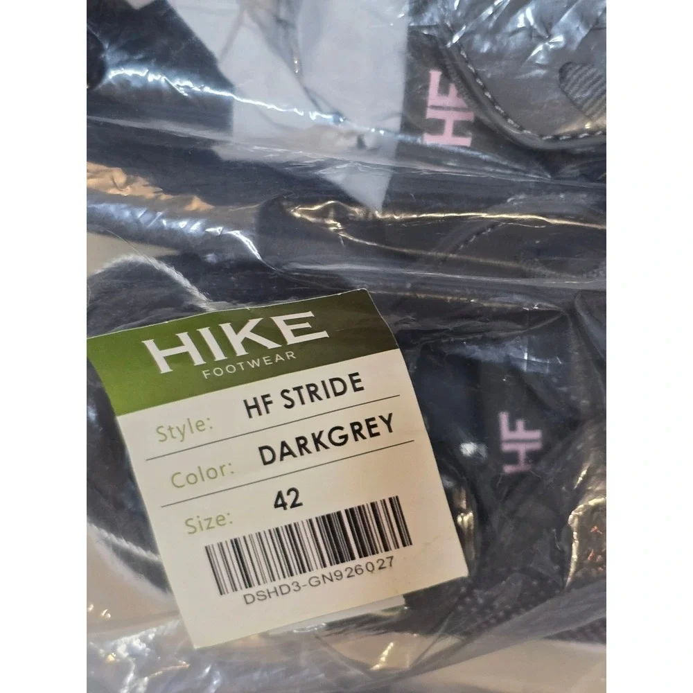 NWT HIKE Footwear Stride (Unisex) Sneaker Dark Grey & Pink womens 11‎ EU 42